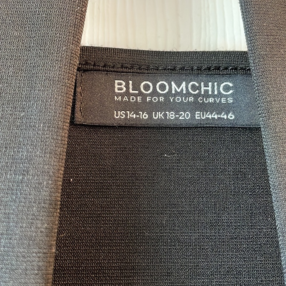 Clear out sale! Bloomchic Black Dress - plaid skirt in long sleeves. Size 14-16. - Picture 2 of 8